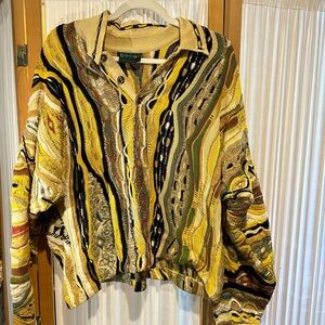 Vintage 80s 90s Coogi Classic Australia Collared ButtonSweater Size Large